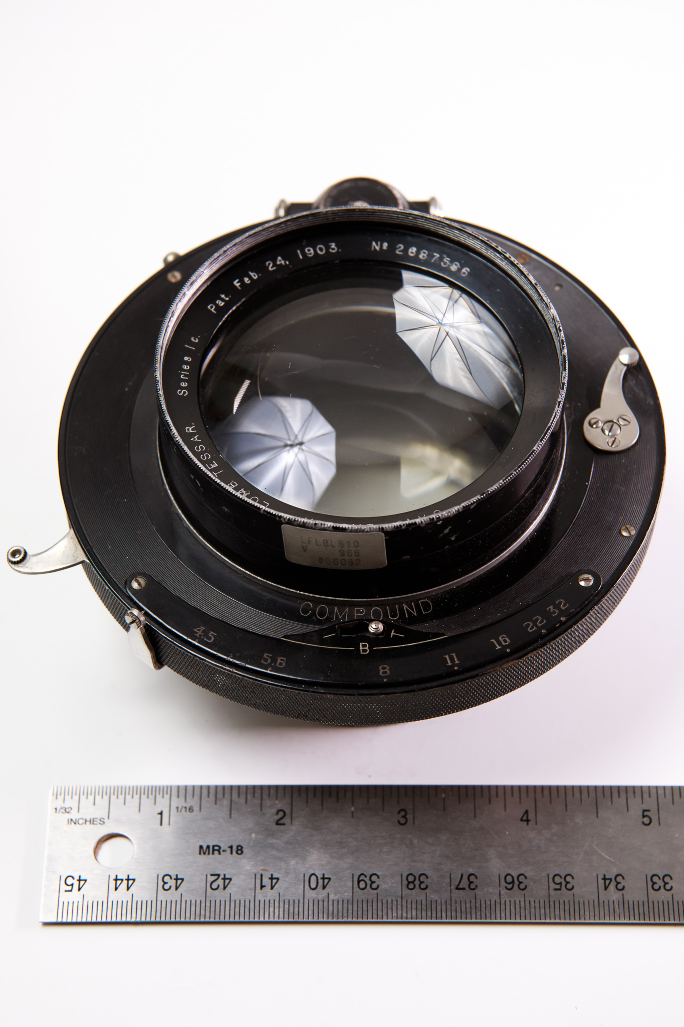Bausch & Lomb Tessar 1c 8x10 lens in Compound V shutter